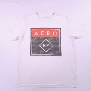 Aeropostale White Camo Graphic Tee Size Medium